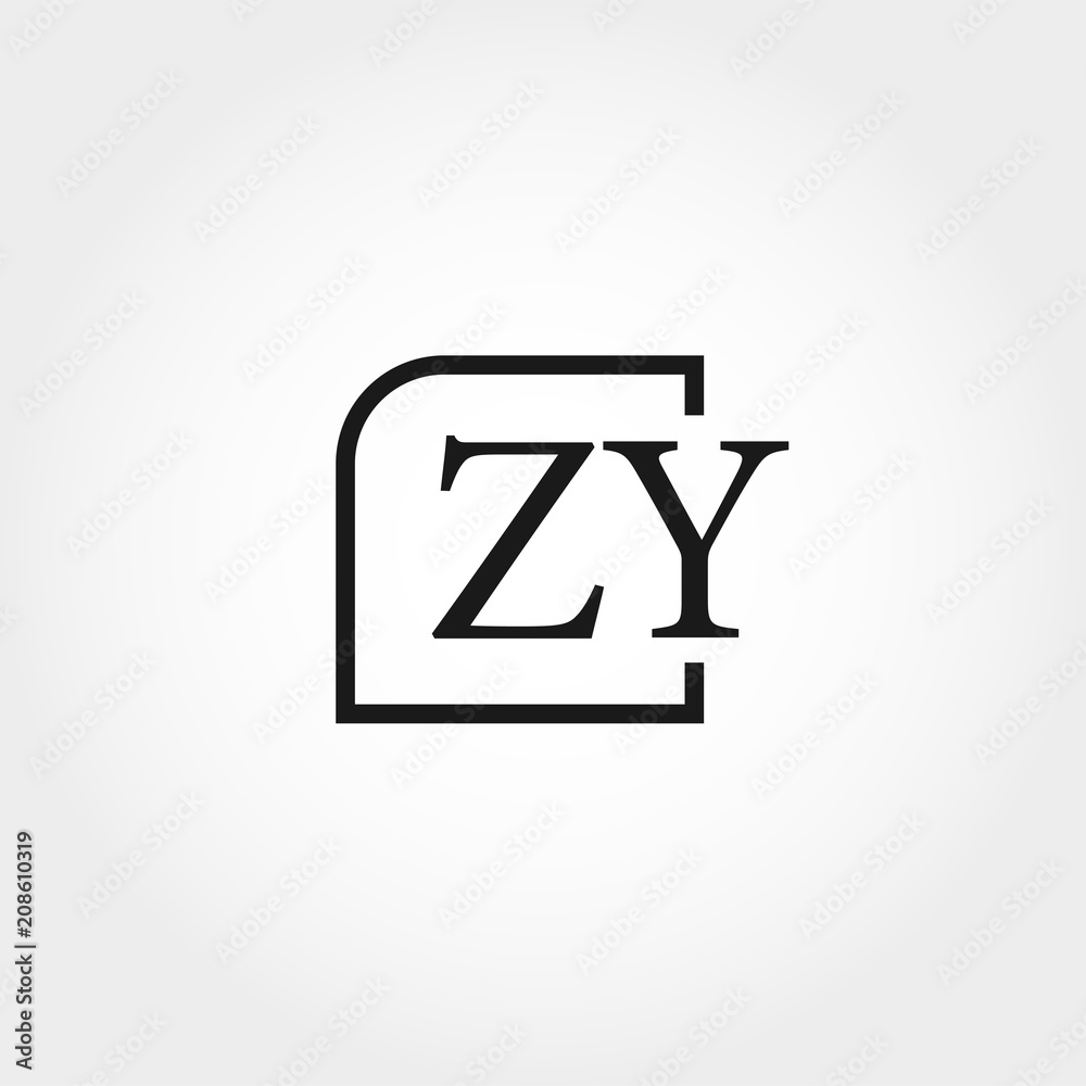 Initial Letter ZY Logo Template Design Initial Letter ZY Logo Template Design