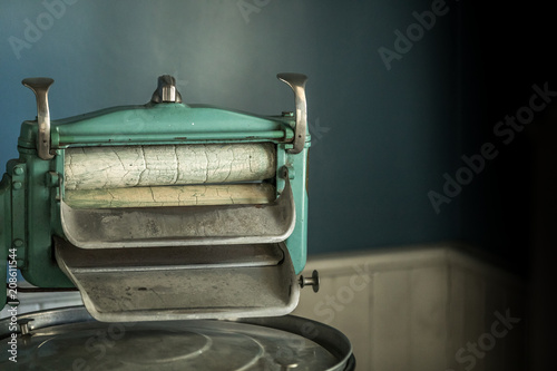 Vintage washing machine wringer photo