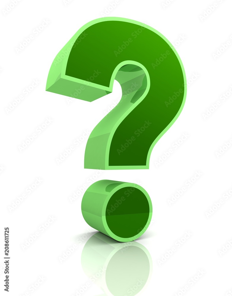 question mark 3d illustration isolated