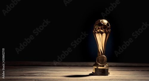 Obraz na płótnie Sports trophy cup on table w salonie
