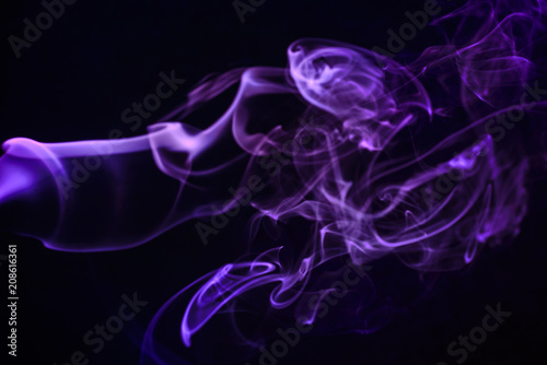 Abstract smoke on black background.