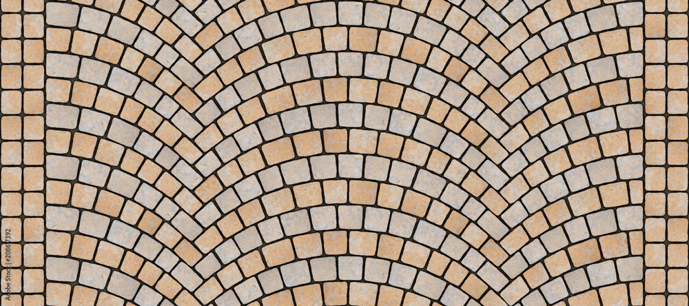 Road curved cobblestone texture 163