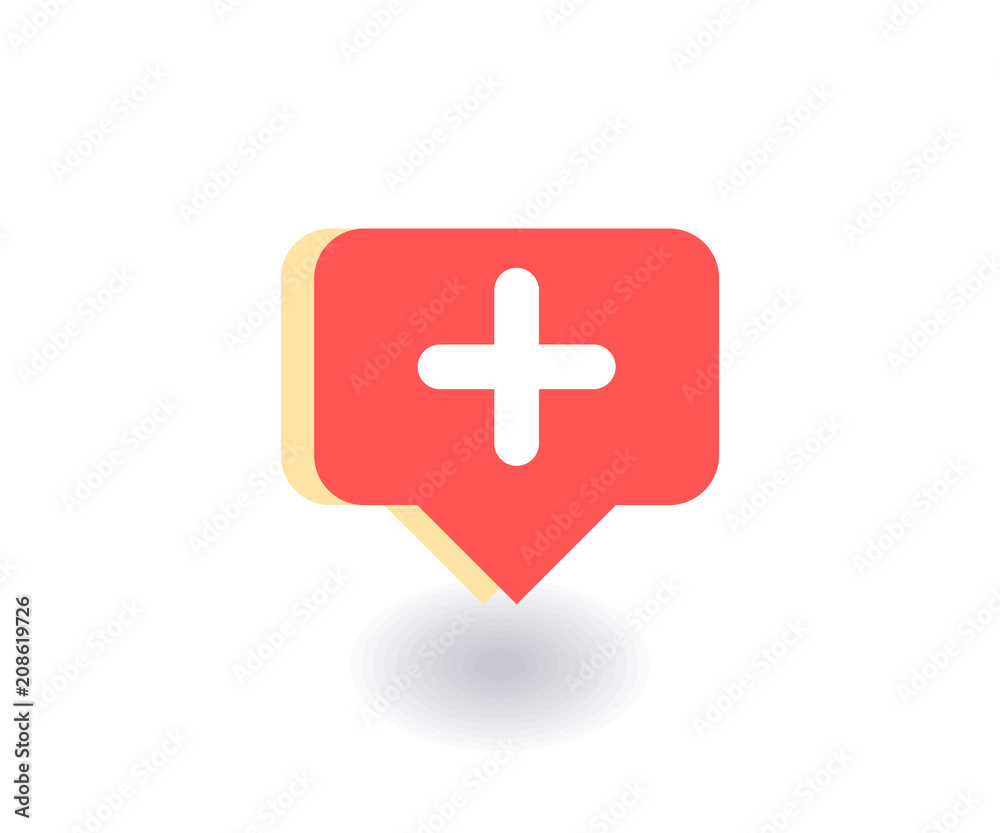 Plus icon, vector symbol in flat style isolated on red background. Social media illustration. Plus icon, vector symbol in flat style isolated on red background. Social media illustration.