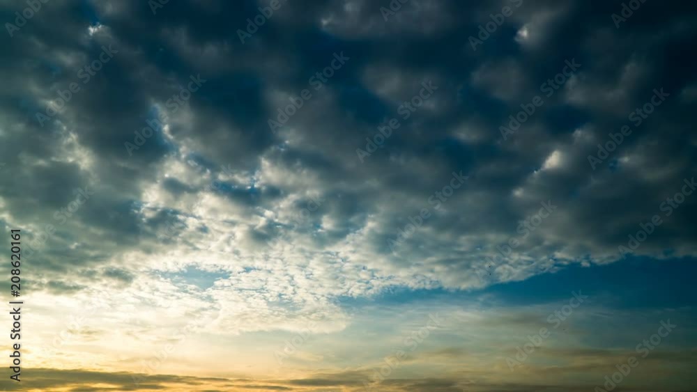 Timelapse colorful dramatic sky with cloud at sunset. Timelapse colorful dramatic sky with cloud at sunset.