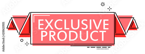 red flat line banner exclusive product