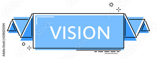blue flat line banner vision