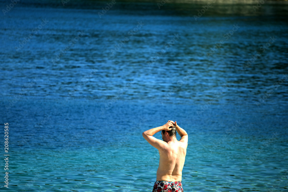 Man on beach Man on beach