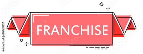 red flat line banner franchise