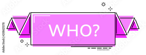 violet flat line banner who