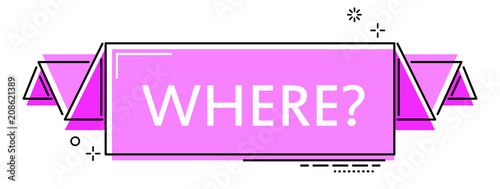 violet flat line banner where