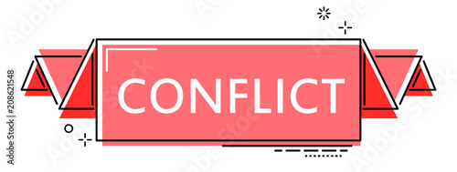 red flat line banner conflict