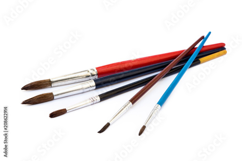  Set of paint brushes isolated on white background © george3973