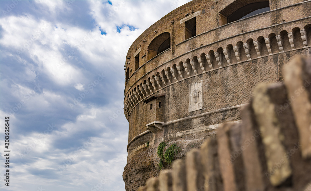 View of the Castel Sant Angelo in Rome, Italy