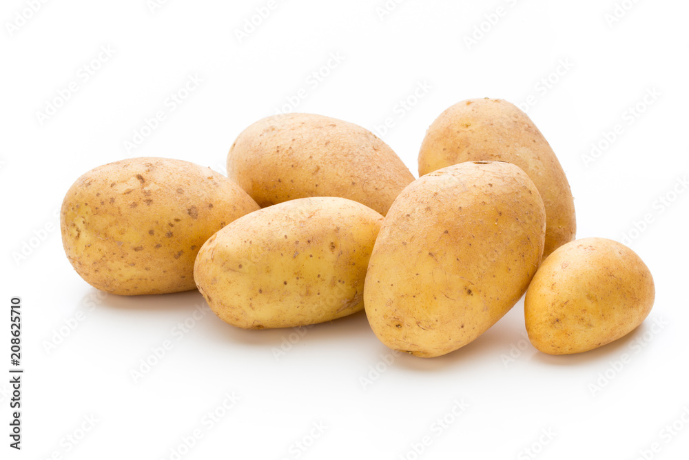 New potato isolated on the white background. New potato isolated on the white background.