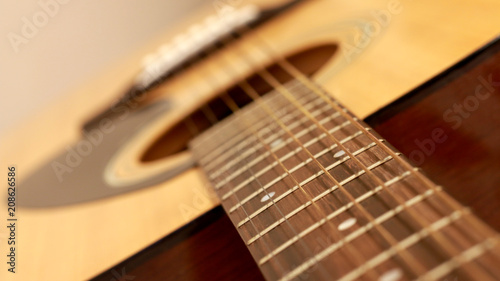 fragment of acoustic guitar