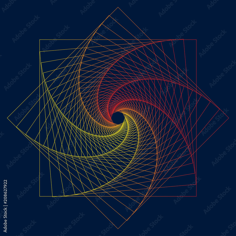Naklejka premium Geometric Line Art