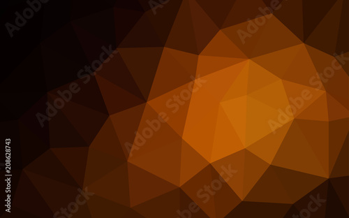 Dark Orange vector abstract mosaic backdrop.