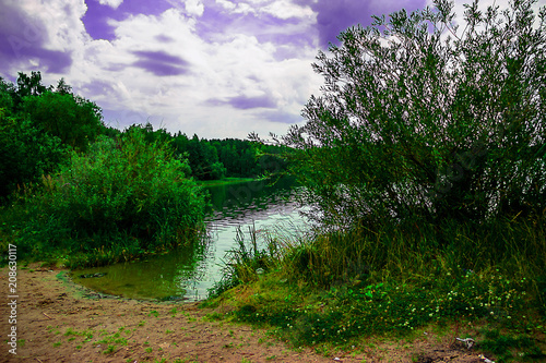 beautiful river in central russia