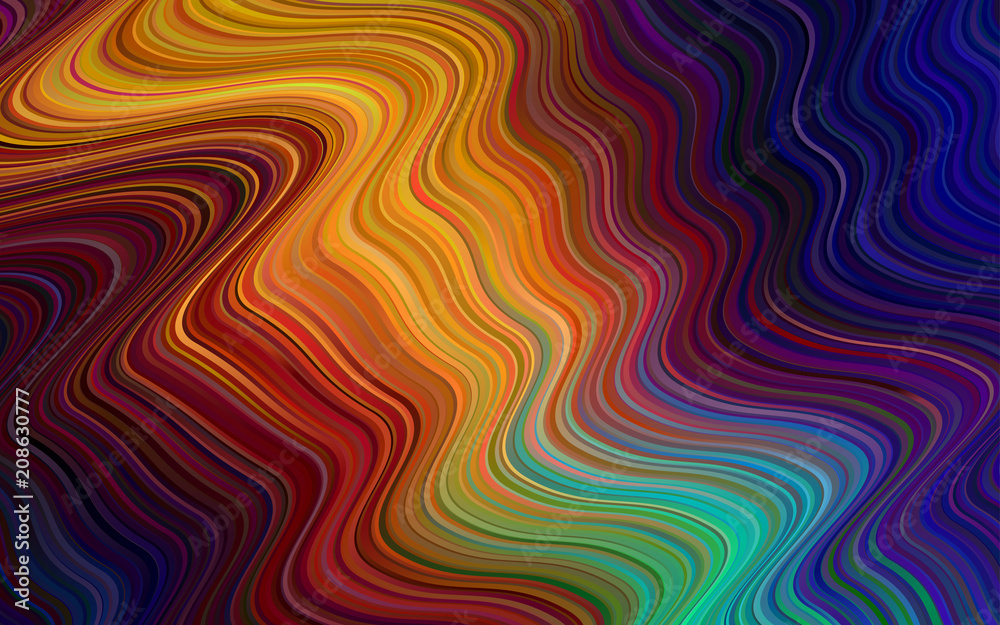 Obraz premium Dark Multicolor vector background with lava shapes.