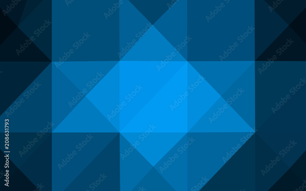 Fototapeta premium Dark BLUE vector abstract mosaic pattern.