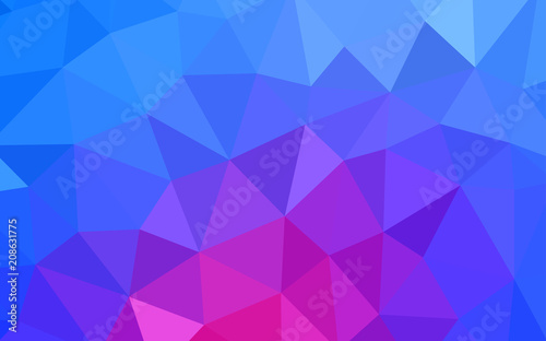 Light Pink, Blue vector triangle mosaic cover.