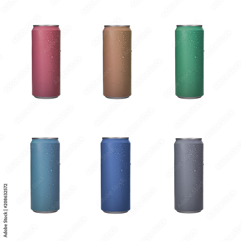 Aluminum soda cans isolated background Aluminum soda cans isolated background