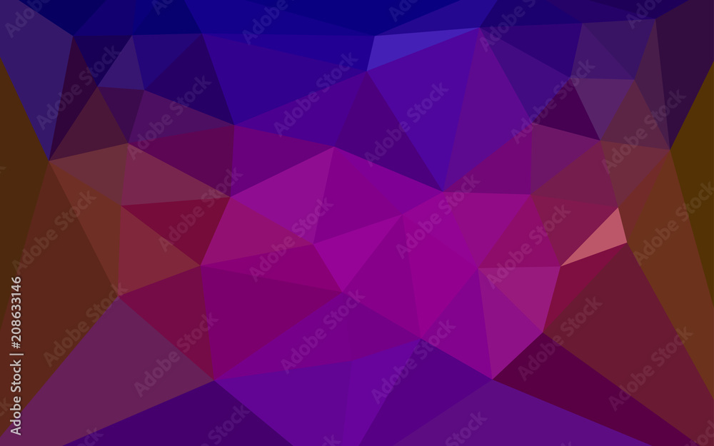Dark Blue, Red vector triangle mosaic texture with a heart in a centre.