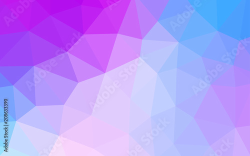 Light Pink  Blue vector polygon abstract backdrop.