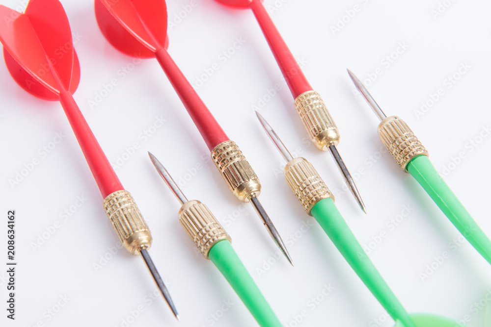 Colorful Darts on White Background Colorful Darts on White Background