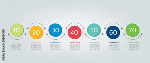  Infographic timeline report, template, chart, scheme. Vector.