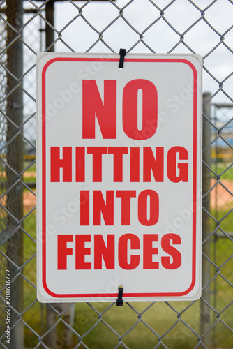 No hitting into fences