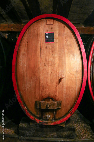 barrels in an Alsatian cellar