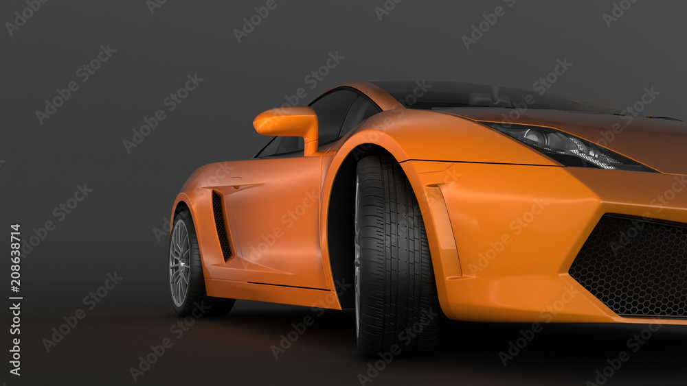 Super sport car in perspective Stock Photo Adobe Stock