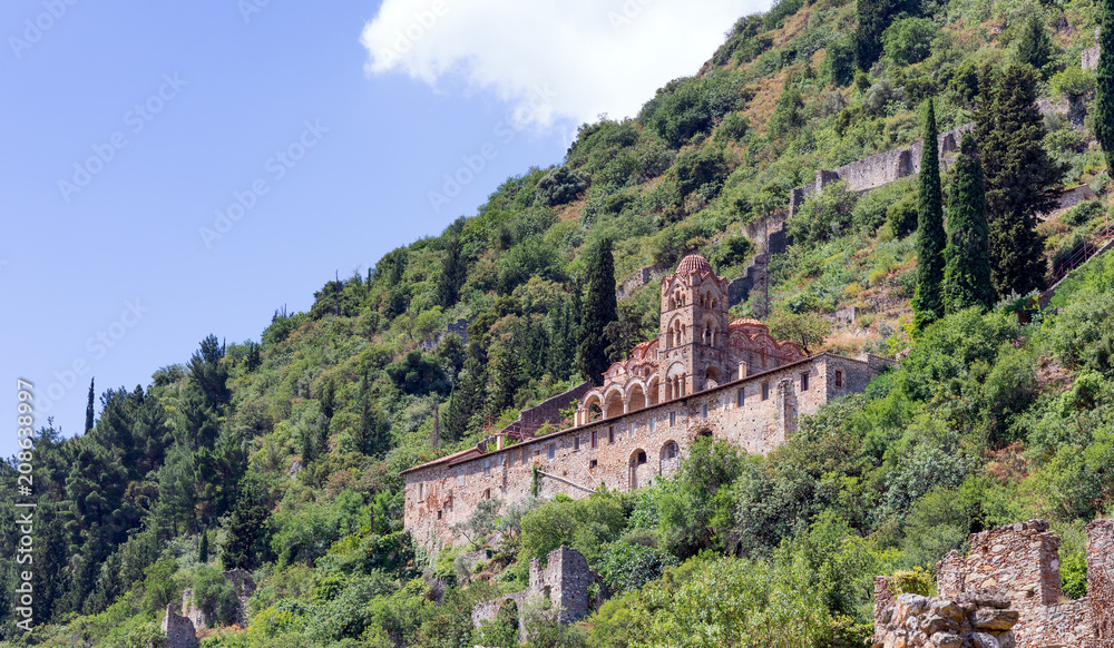 The Pantanassa Monastery in Mystras, Peloponnese, Greece.