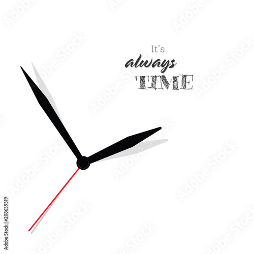 clock with message illustration
