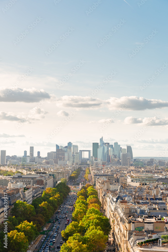 skyline of Paris, France