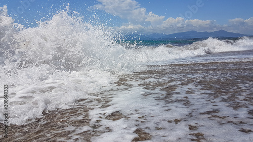 sea summer foam waves in Preveza Greece © sea and sun