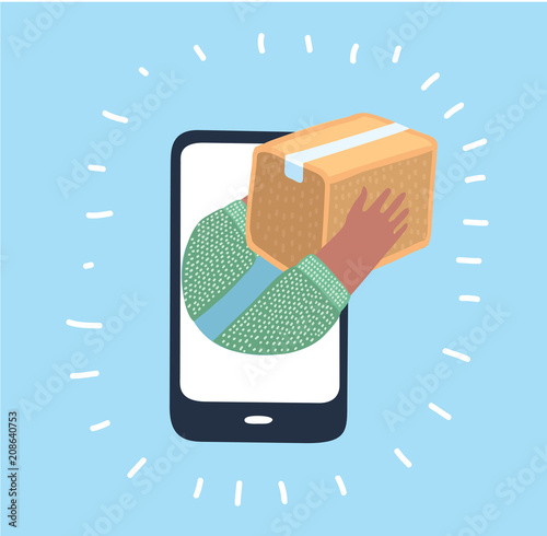 Fast Goods Delivery Concept.