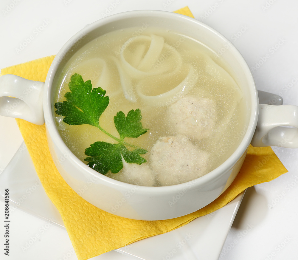 Children's soup (with chicken, meatballs and pasta) Children's soup (with chicken, meatballs and pasta)