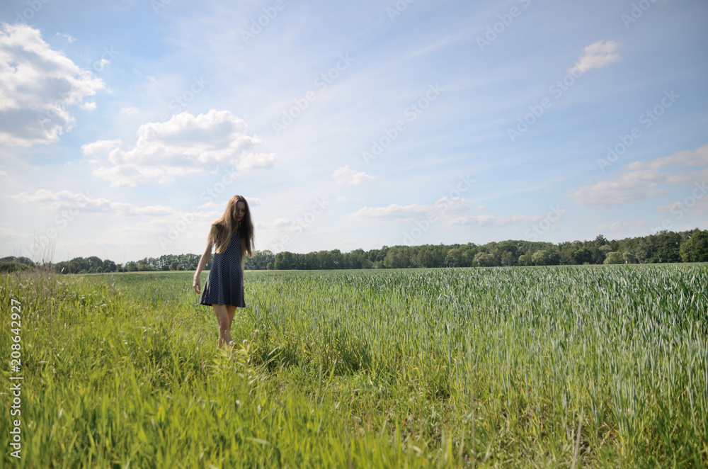 Petite woman and nature Petite woman and nature