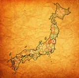 fukushima prefecture on administration map of japan