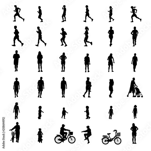 peoples exercise isolated on white background as healthy concept. vector illustration. photo