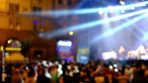 Wallpaper Mural Blurred background of people watching concert. Open air stage Torontodigital.ca