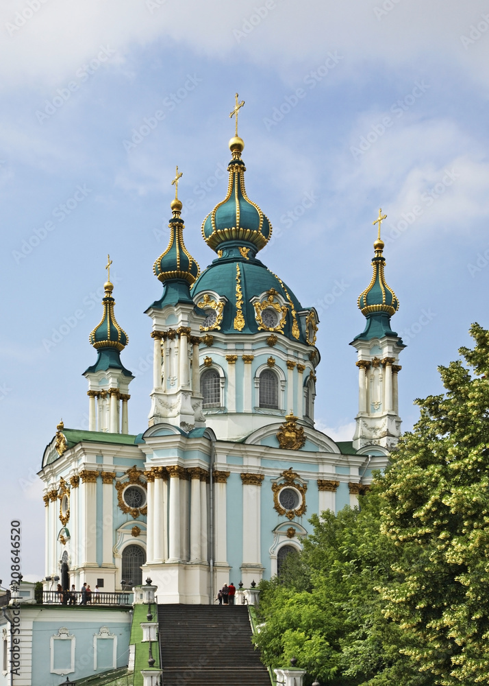 Church of St. Andrew in Kiev. Ukraine