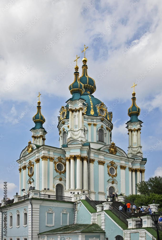 Church of St. Andrew in Kiev. Ukraine