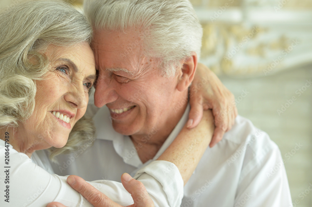 close up portrait of happy mature couple close up portrait of happy mature couple