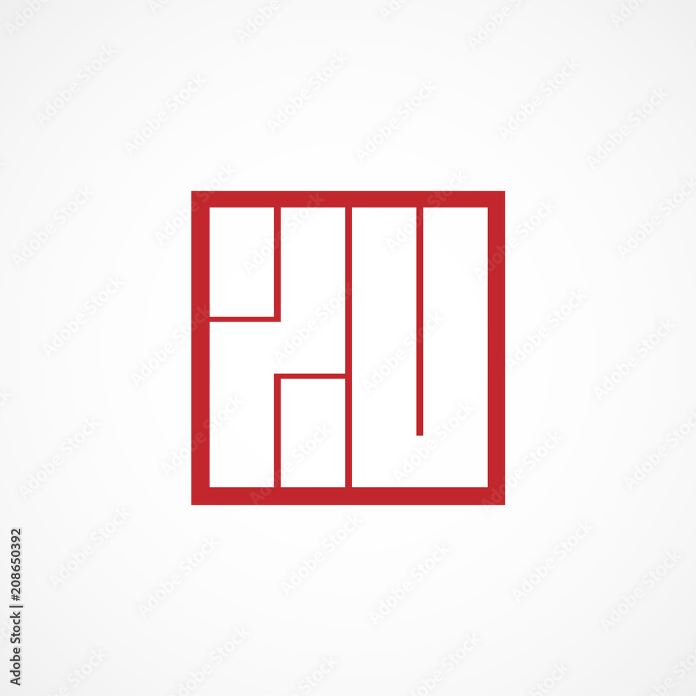 Initial Letter XU Logo Template Design