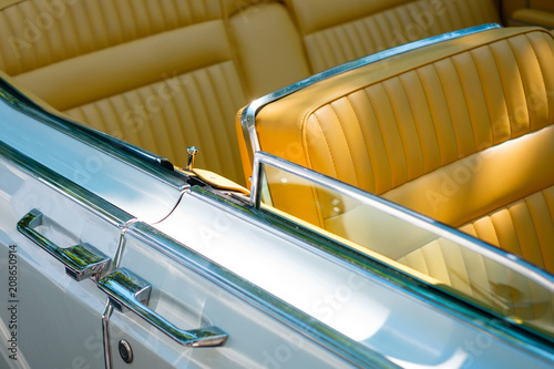 Car door  detail american vintage car /oldtimer 