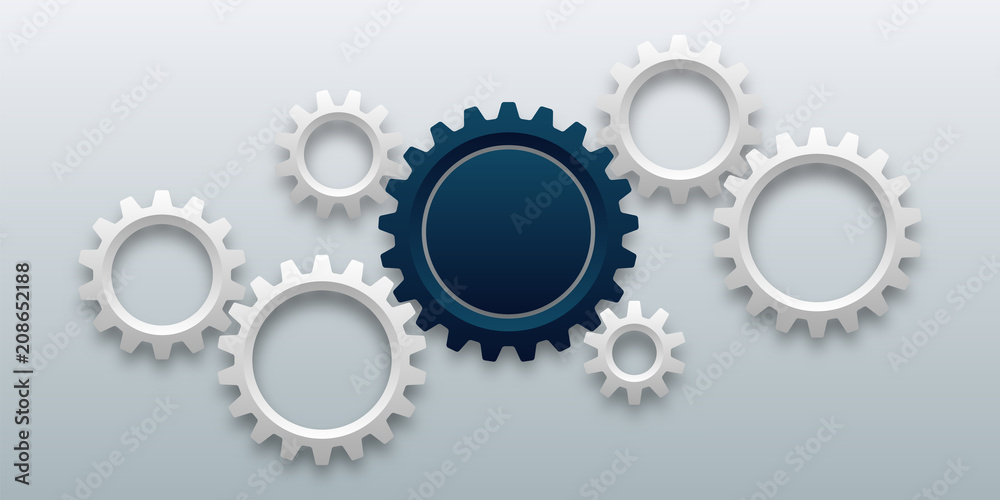 Gears and cogs background #Vector Graphics - obrazy, fototapety, plakaty 