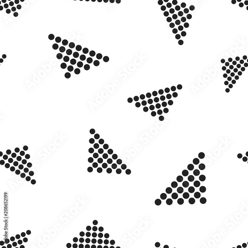 Arrow icon seamless pattern background. Business concept vector illustration. Arrow dotted symbol pattern.